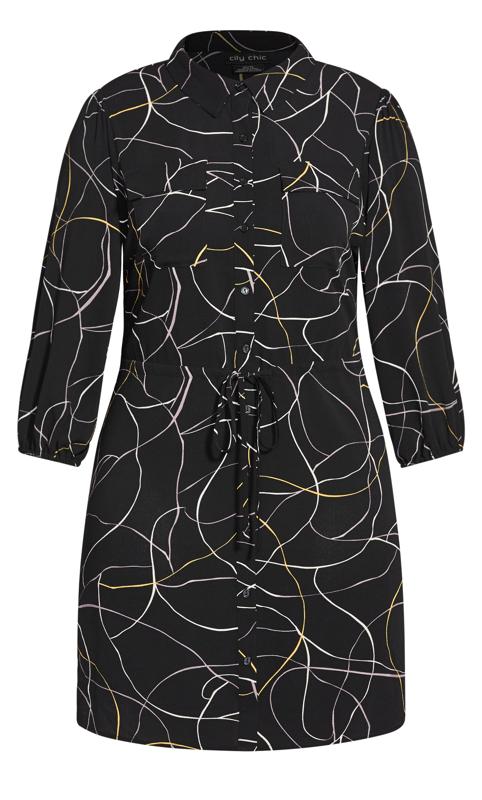 Evans Black Relaxed Tie Dress 4