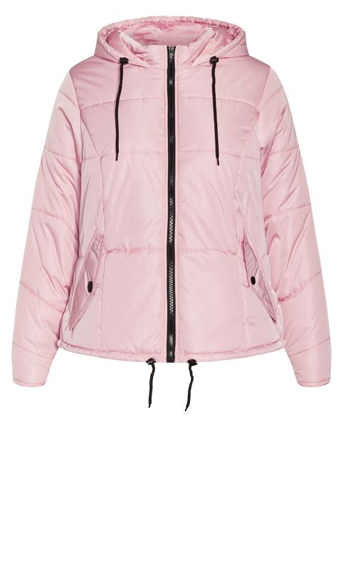 Evans Pink Puffer Coat 7