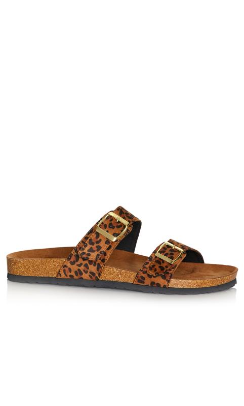 Plus Size  CloudWalkers Brown WIDE FIT Nelly Slide