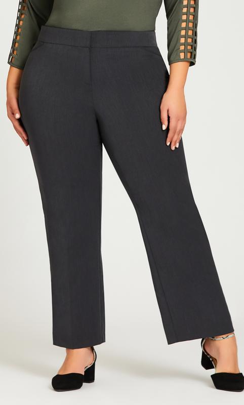 Evans Charcoal Grey Straight Leg Trousers 2
