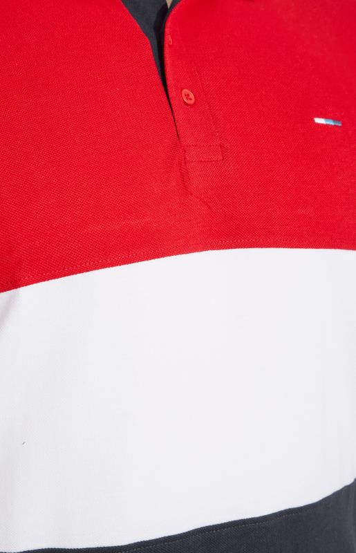 BadRhino Big & Tall Red Cut & Sew Polo Shirt 2