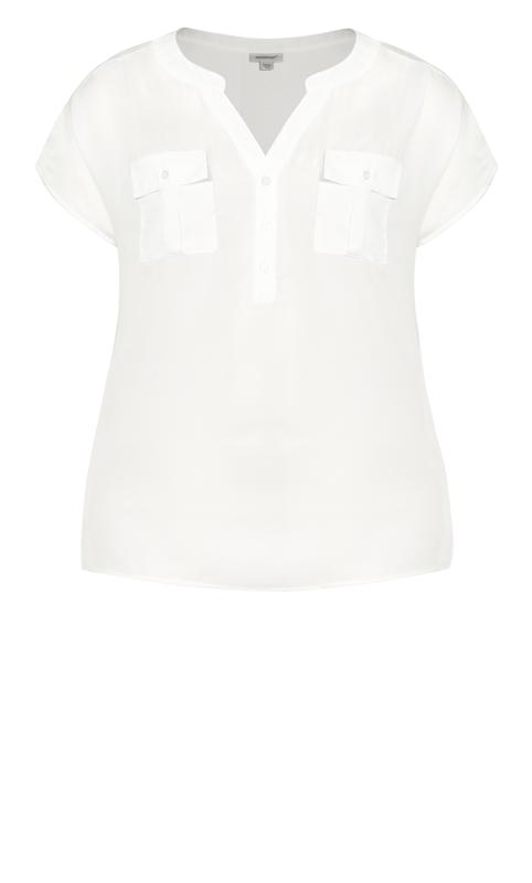Evans White Chest Pocket Sleeve Shirt 5