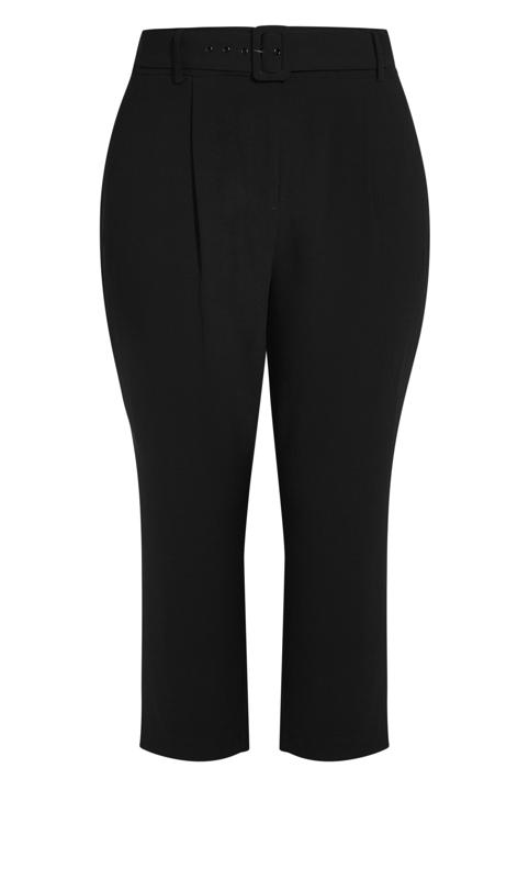 Evans Black High Waisted Belted Trousers 4