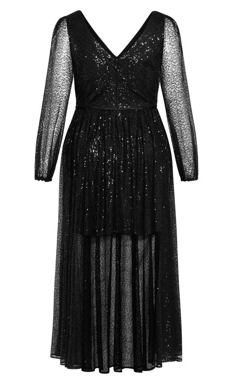 Black Sequin Starry Nights Luxe Maxi Dress 5