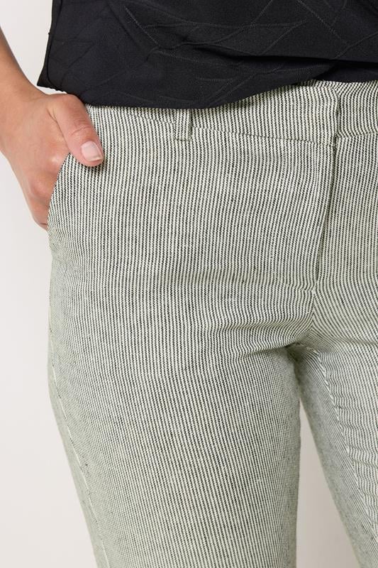 M&Co Grey Stripe Tailored Linen Trousers | M&Co 4