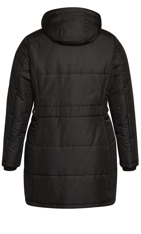 EVANS Plus Size Black Faux Fur Hooded Puffer Jacket | Evans  8