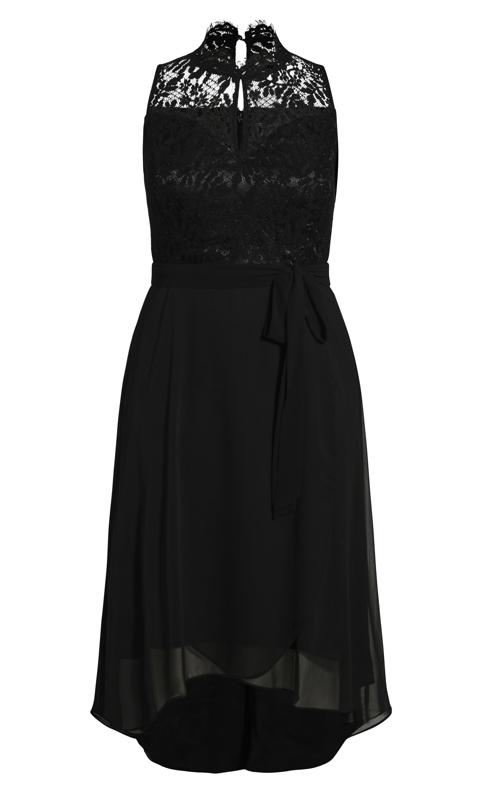Evans Black Lace Chiffon Maxi Dress 3