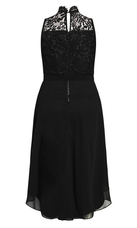 Evans Black Lace Chiffon Maxi Dress 4