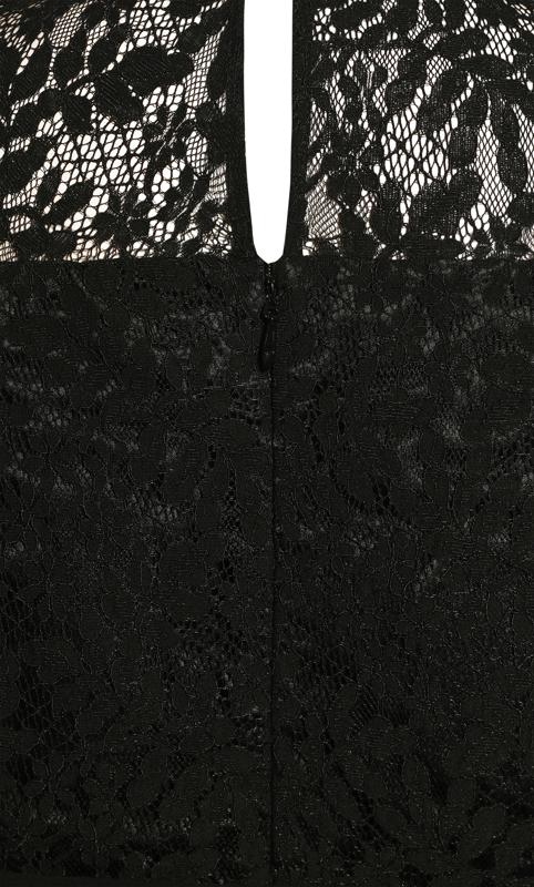 Evans Black Lace Chiffon Maxi Dress 5