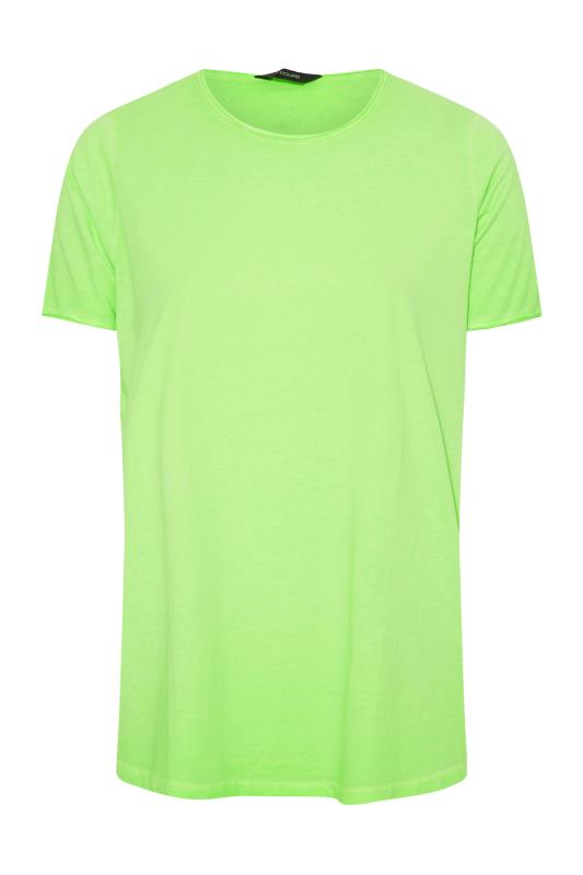 Curve Neon Green Raw Edge Basic T-Shirt_X.jpg