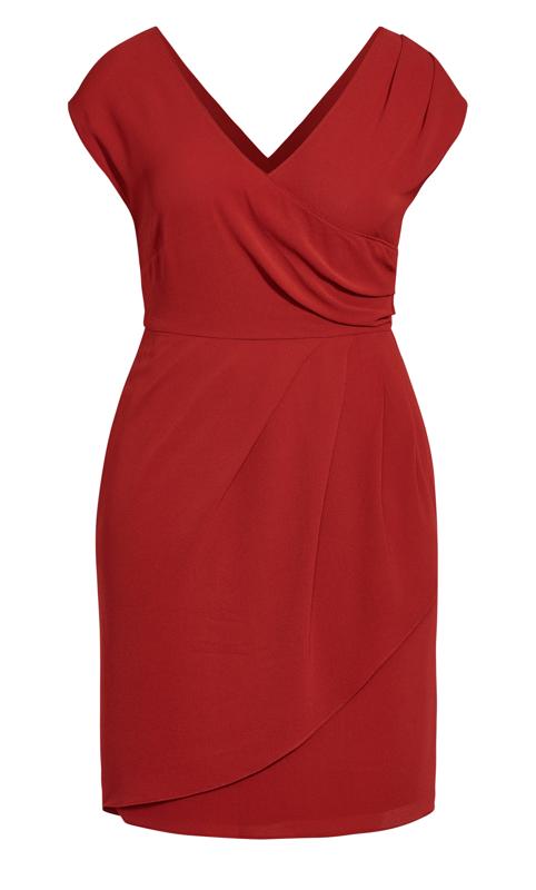 Evans Red Classic Wrap Dress 4