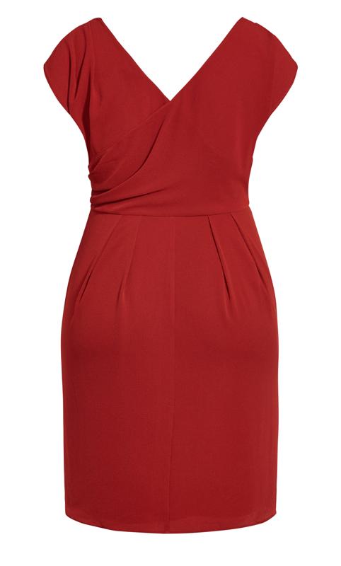 Evans Red Classic Wrap Dress 5