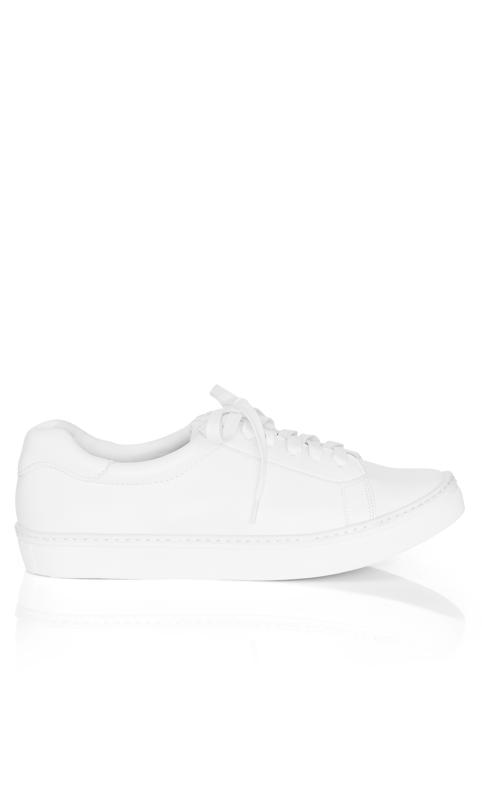 Evans White WIDE FIT Carrie Sneaker 3