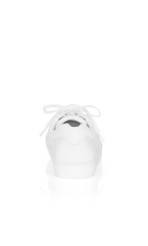 Evans White WIDE FIT Carrie Sneaker 4