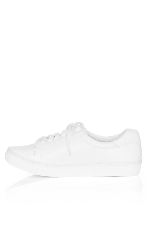 Evans White WIDE FIT Carrie Sneaker 5