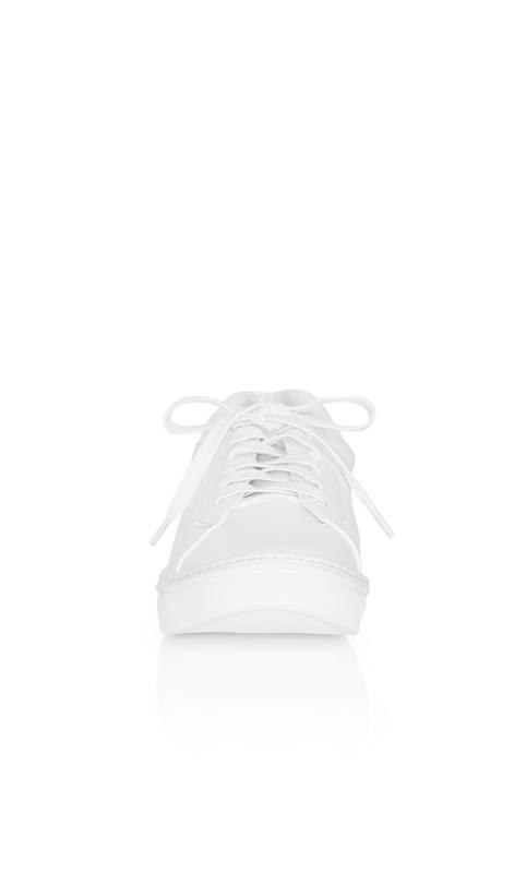 Evans White WIDE FIT Carrie Sneaker 6