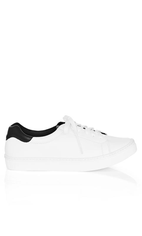 Evans White WIDE FIT Carrie Sneaker 8