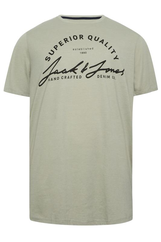 JACK & JONES Big & Tall 3 PACK Black & Blue Logo Printed T-Shirts | BadRhino 6