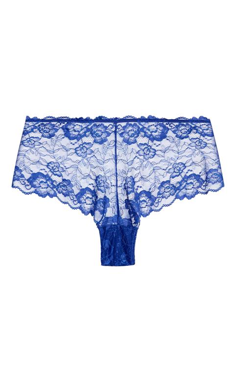Plus Size Blue Kira Lace Boyshort Panty 4