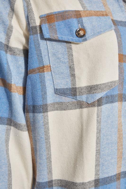LIMITED COLLECTION Curve Blue Checked Shacket 5