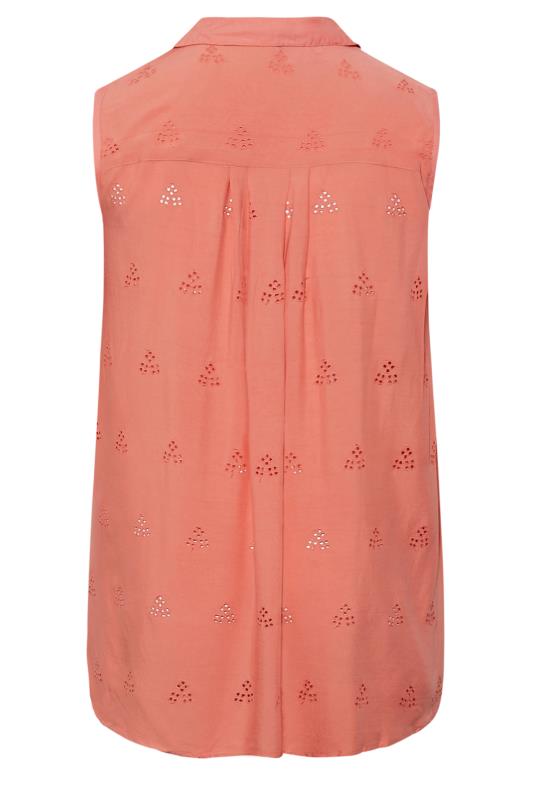 Plus Size Pink Sleeveless Swing Shirt | Yours Clothing  7