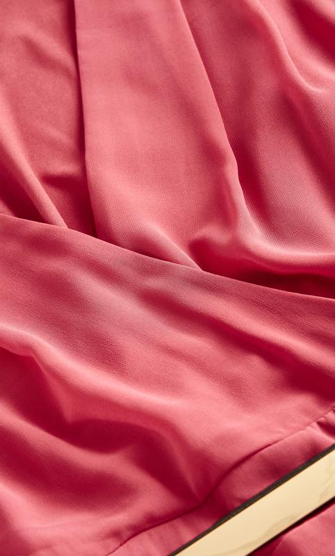 Colour Wrap Carmine Pink Belted Dress 6