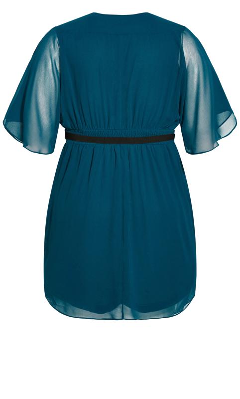 Evans Blue Colour Wrap Dress 4