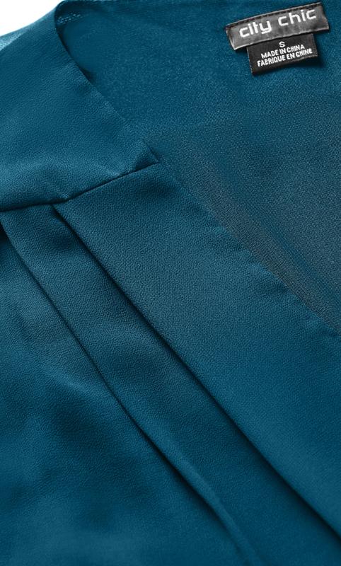 Evans Blue Colour Wrap Dress 5