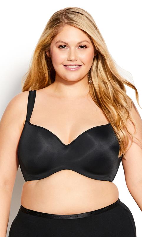 Evans Black Non-Wired Full Cup Bra 1