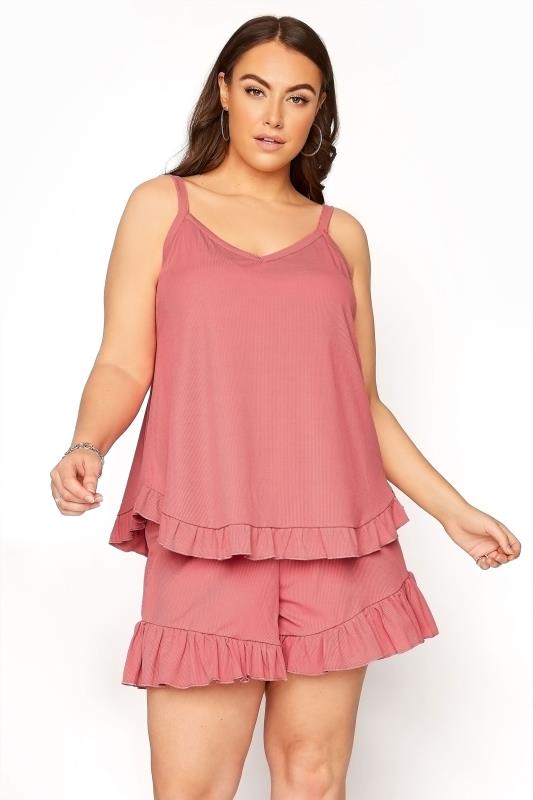 LIMITED COLLECTION Pink Frill Ribbed 