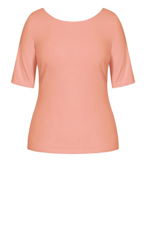 Evans Pink Essential Scoop Neck T-Shirt 10