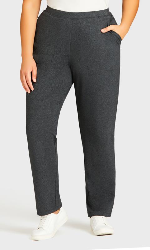 EVANS Plus Size Grey Tapered Trouser | Evans  3