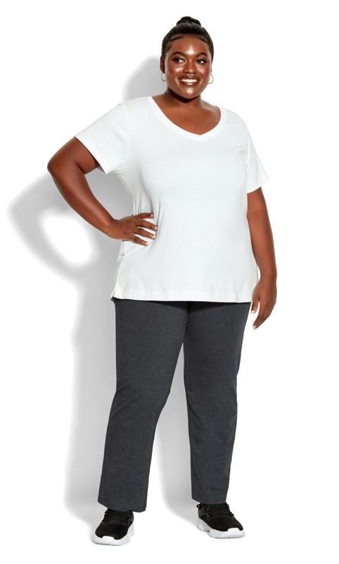 EVANS Plus Size Grey Tapered Trouser | Evans  4