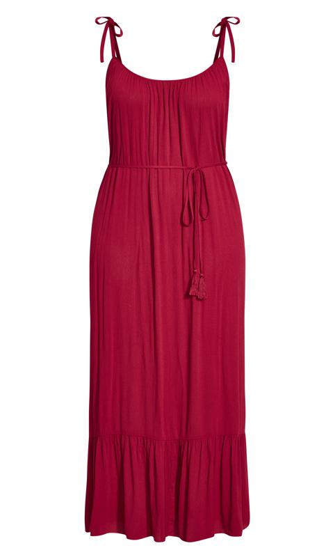 Evans Burgundy Red Strappy Smock Dress 4