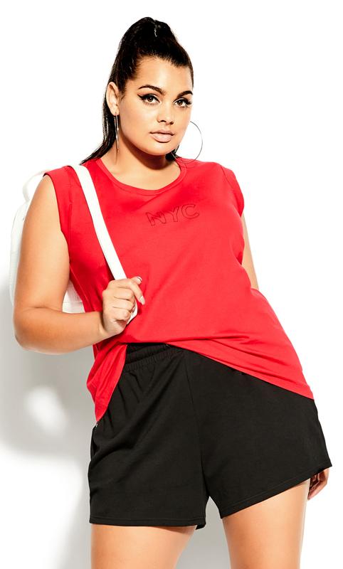 Evans Red 'NYC' Print Active Sleeveless Top 2