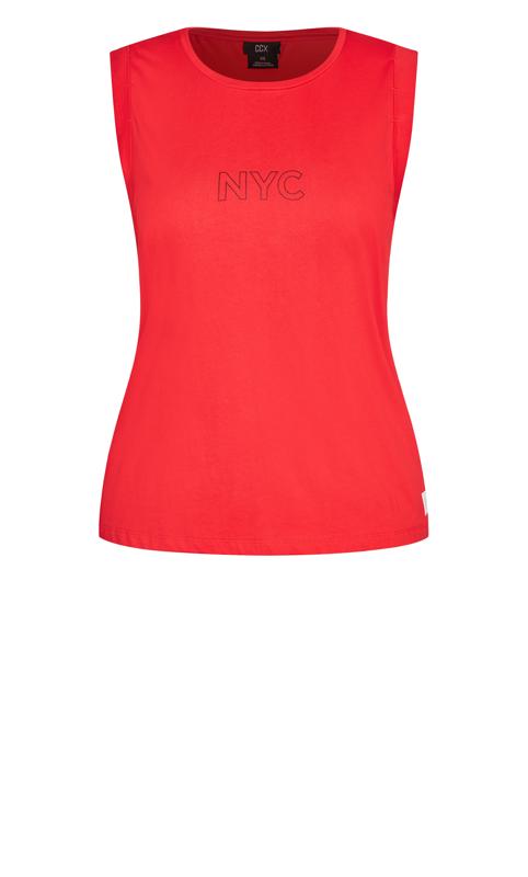 Evans Red 'NYC' Print Active Sleeveless Top 5