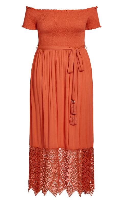 Evans Tangerine Lace Maxi Dress 2