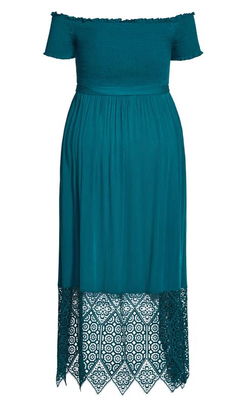Evans Blue Crochet Hem Maxi Dress 4
