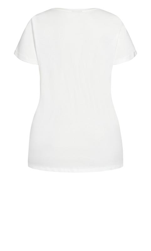 Evans White 'Fierce' Glitter T-Shirt 5