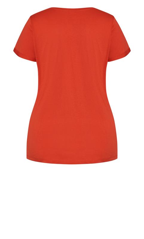 Evans Red Tie Front T-Shirt 6