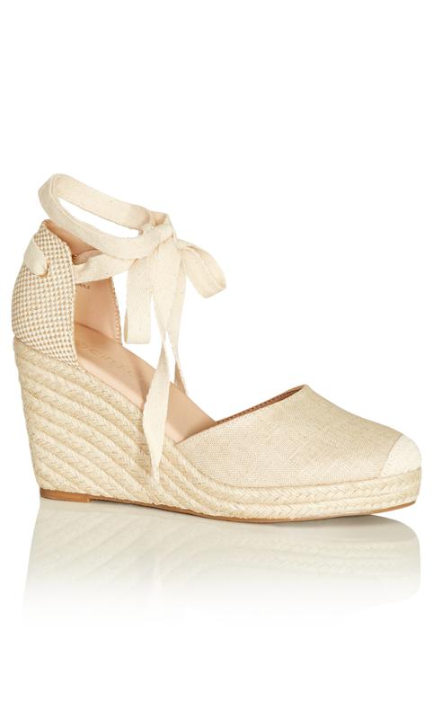 Plus Size  City Chic Neutral WIDE FIT Sage Wedge