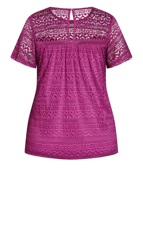 Evans Pink Broderie Anglaise T-Shirt 7