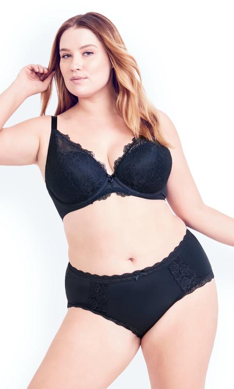  Grande Taille Hips & Curves Navy Blue Lace Plunge Bra