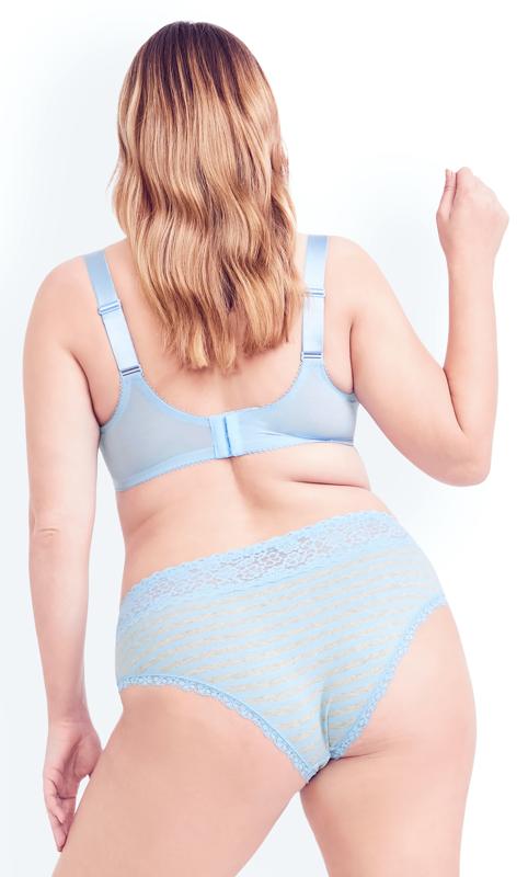 Hips & Curves Blue Lace Underwired Bra 3