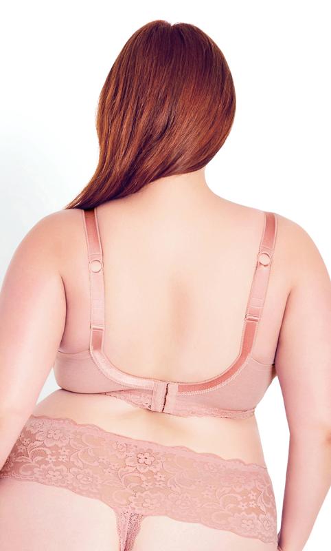 Hips & Curves Pink Lace Trim Cotton Thong 3