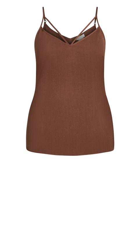 Evans Brown Strappy Woven Cami 6