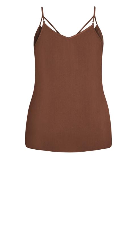 Evans Brown Strappy Woven Cami 7