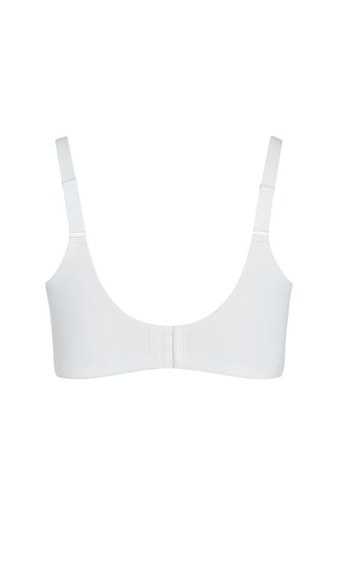 Evans White Wire Free Back Smoothing Bra 4