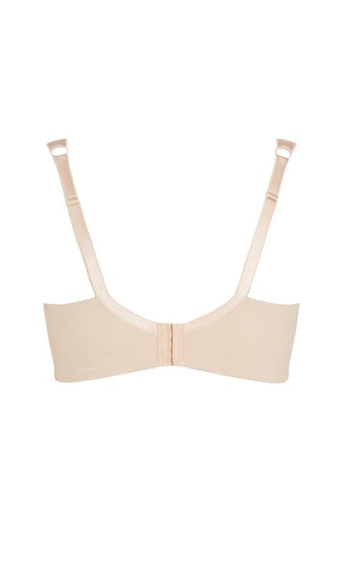 Evans Nude Embroidered Full Support Underwired Bra 4