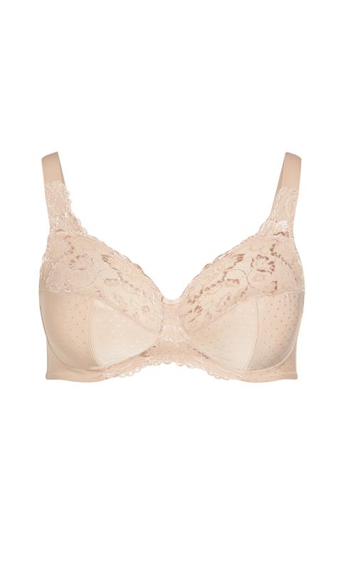 Evans Nude Lace Soft Cup Non-Wired Bra 3